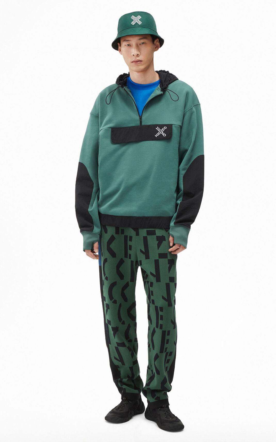 Kenzo Sport oversize Melegítő Felső Férfi Sötét Zöld | ID.475321